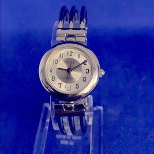 NYNY silver watch with date - WR to 100 ft